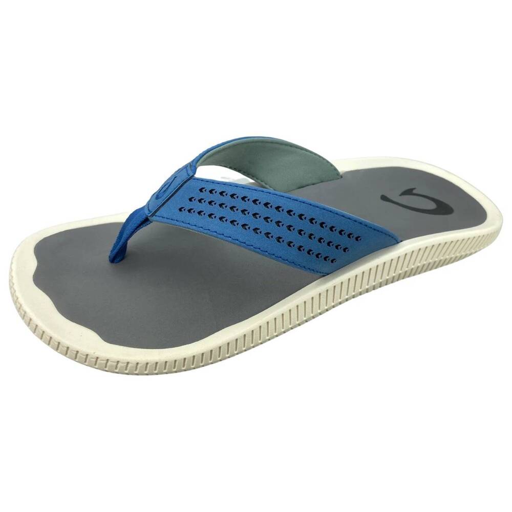 NEW OLUKAI men's ulele sandal in blue/charcoal
